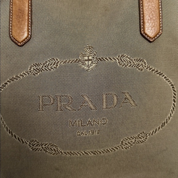 💯Authentic Prada  Canvas Tote Handbag🍀 - Picture 5 of 17